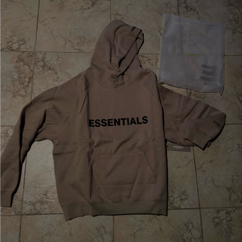 Essentials Men's Beige Hoodie